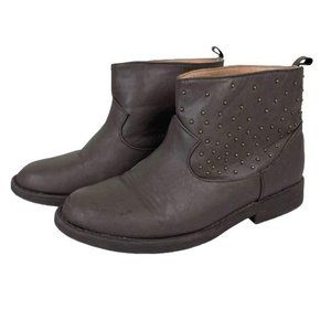 Gap Girls “Sand” Brown Studded Ankle Boots, Sz 4